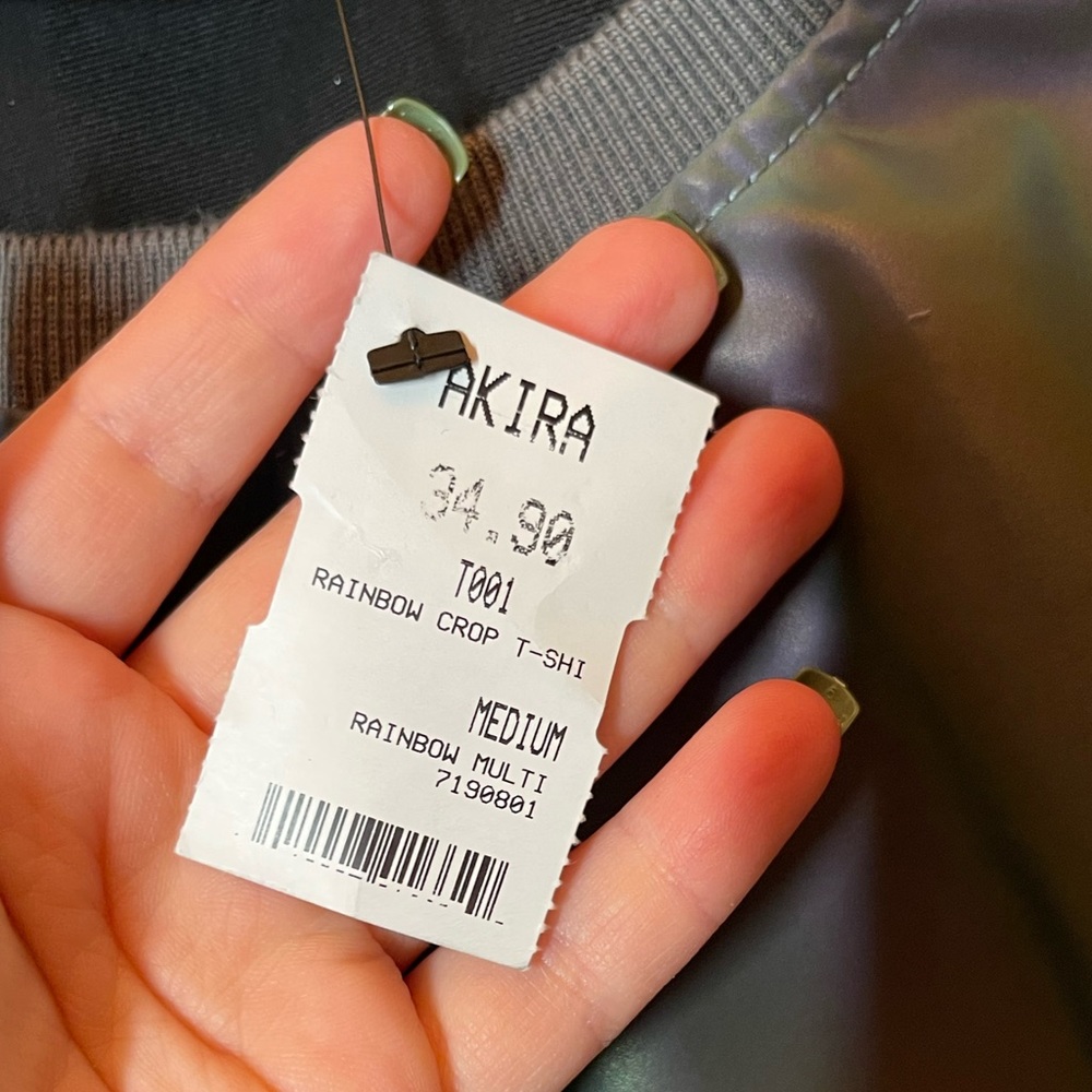 AKIRA Iridescent Crop Top - Picture 6 of 6